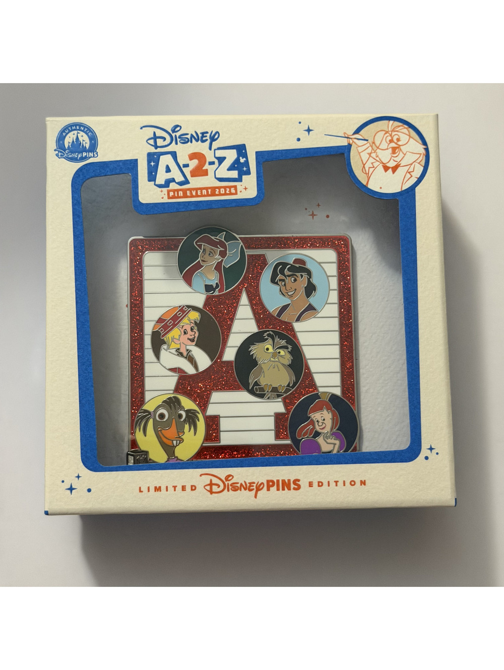 Disney Parks 2026 A-2-Z Pin Event A Letter Block Mini Jumbo Ariel Aladdin LE 600
